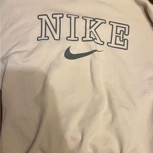 Nike Off-White Sweatshirt with Gray Logo